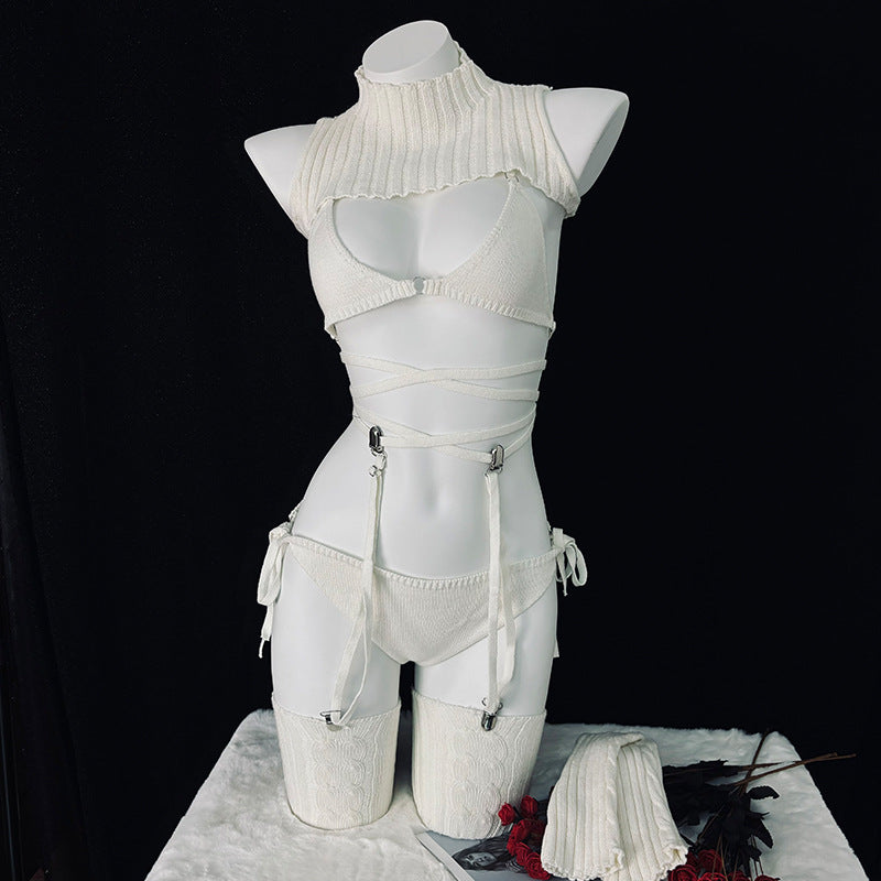 Sweater knitted underwear（White)