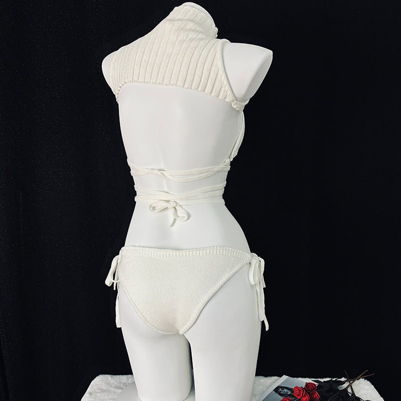Sweater knitted underwear（White)