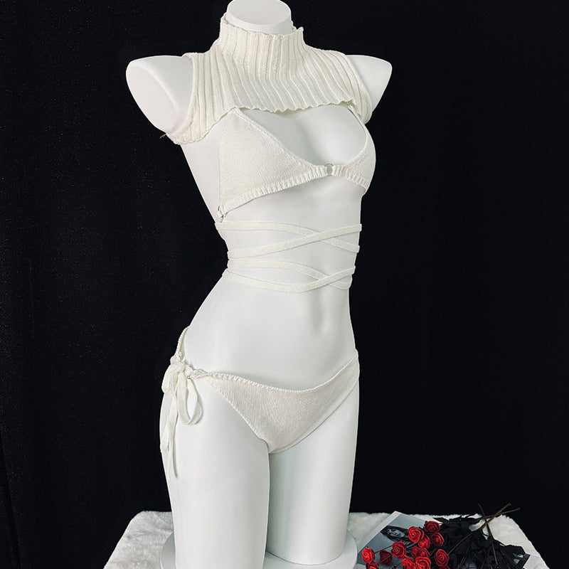 Sweater knitted underwear（White)