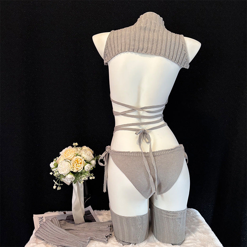 Sweater knitted underwear（Gray)