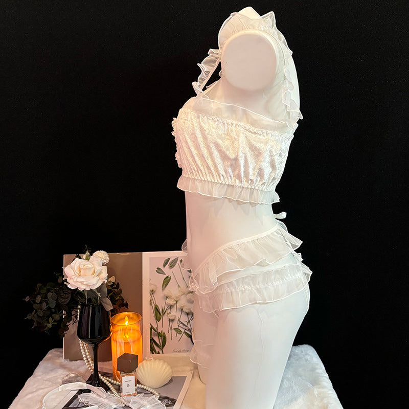 Gothic Kitty Lingerie Set(White)