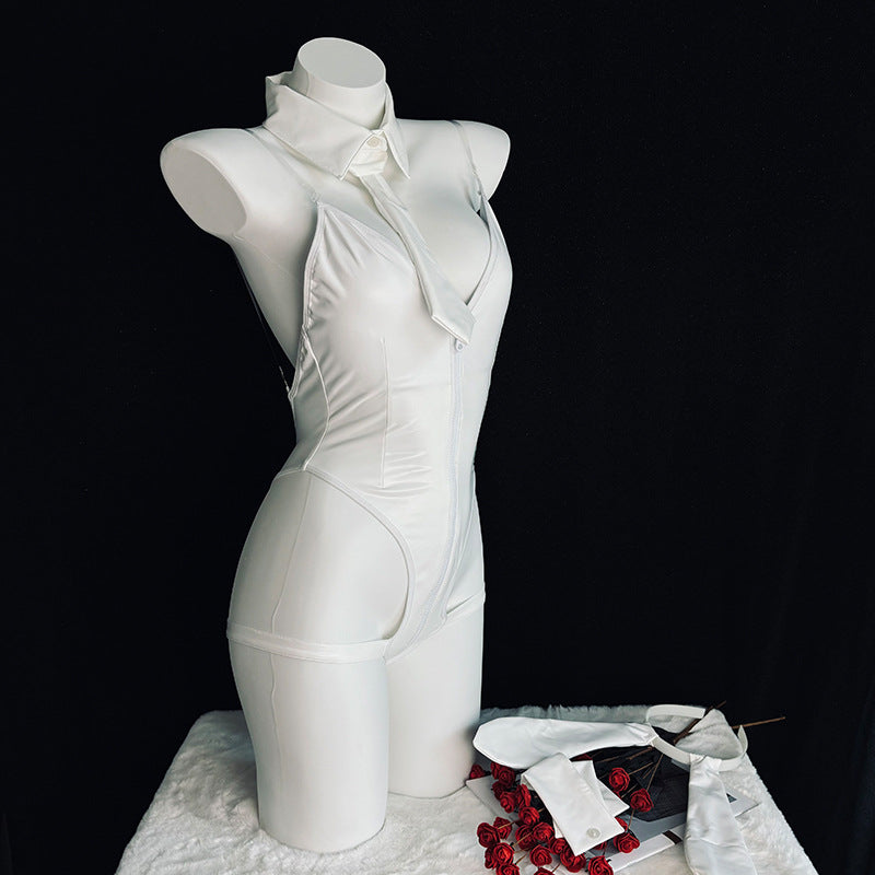 Bunny girl patent leather suit