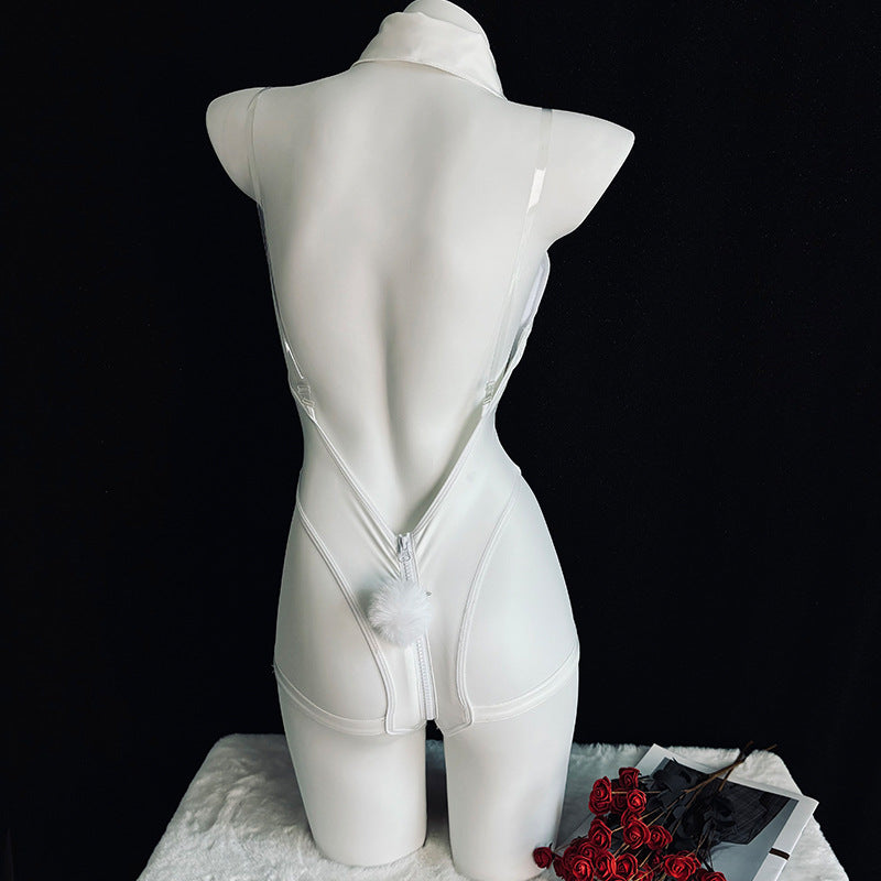 Bunny girl patent leather suit