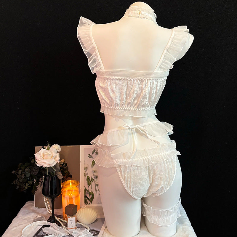 Gothic Kitty Lingerie Set(White)