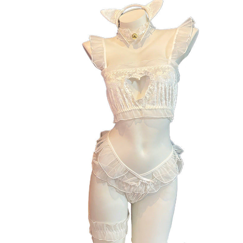 Gothic Kitty Lingerie Set(White)