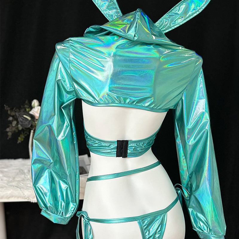 Blue Cyberpunk Bunny Laser Suit