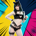 Gothic Kitty Lingerie Set（Black）