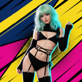 Sweater knitted underwear（Black)