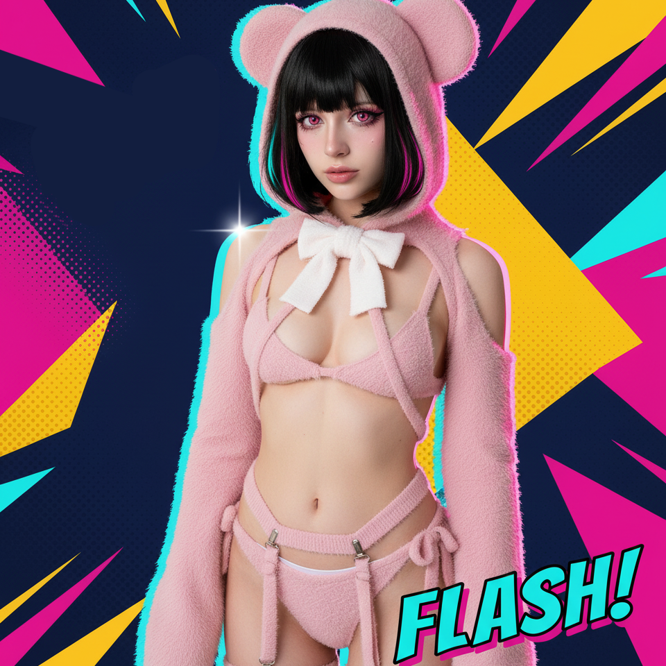 Plush bear set (Pink)