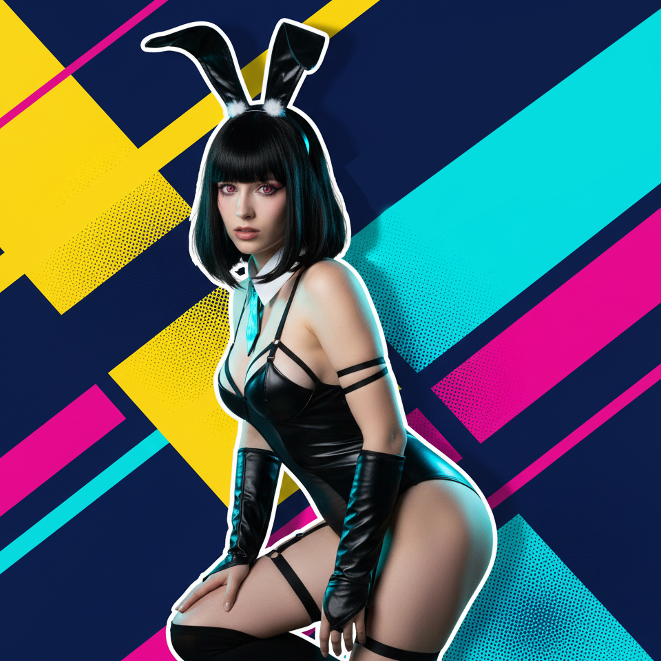 Idol Singer Bunny Cosplay（Black)