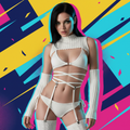 Sweater knitted underwear（White)