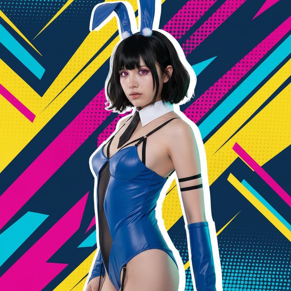 Idol Singer Bunny Cosplay（Blue)