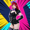 Dark cat ear suit
