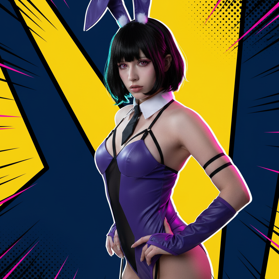 Idol Singer Bunny Cosplay（Purple）